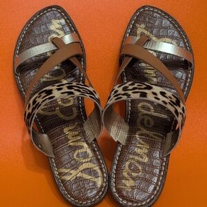 Sam Edelman Leopard and Brown Sandals